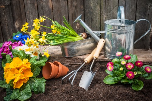 Professional garden care in Noak Hill with seasonal planting detail