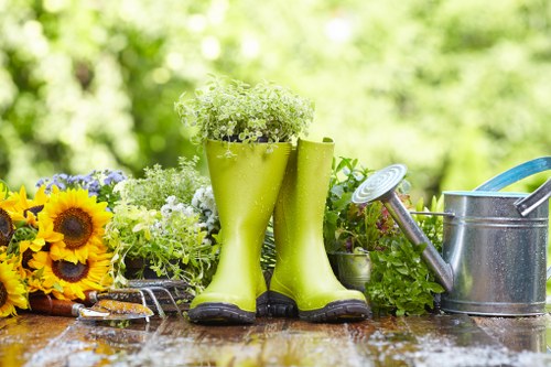 Local gardening team maintaining planted borders in Noak Hill