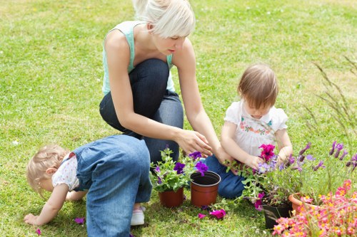 PPE and tools used by a professional gardening team